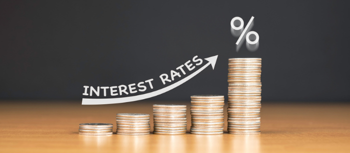 Coins and interest rates percentage is going up